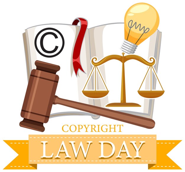 Diseño de banner del día de la ley de derechos de autor