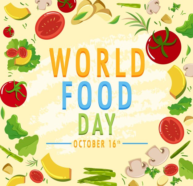 Diseño de banner del día mundial de la alimentación