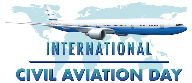 Vector gratuito diseño de banner del día mundial de la aviación civil