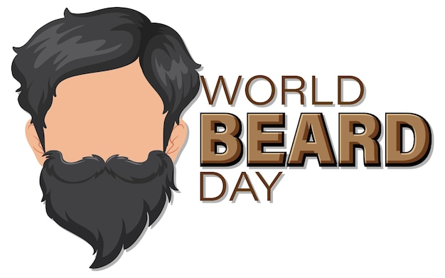 Vector gratuito diseño de banner del día mundial de la barba