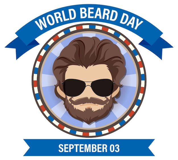 Vector gratuito diseño de banner del día mundial de la barba