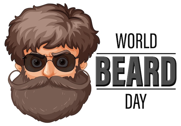 Vector gratuito diseño de banner del día mundial de la barba