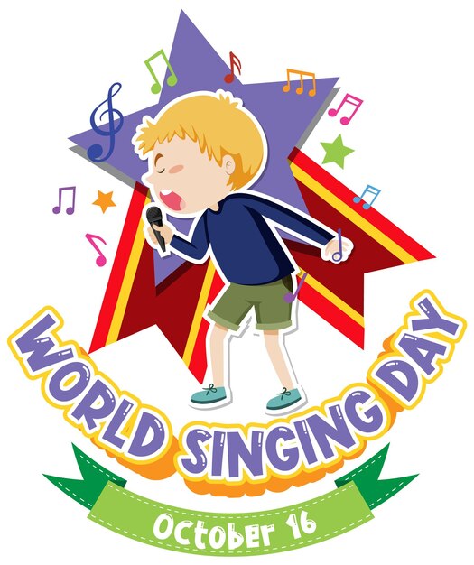 Vector gratuito diseño de banner del día mundial del canto