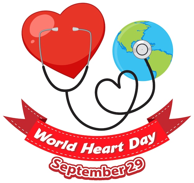 Vector gratuito diseño de banner del día mundial del corazón