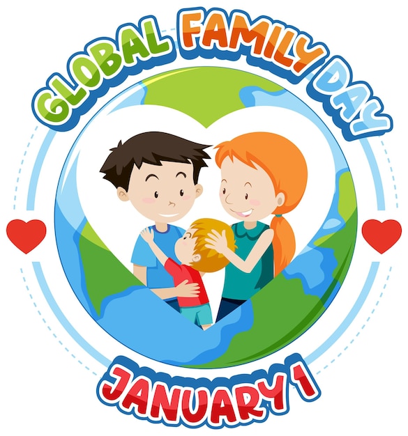 Vector gratuito diseño de banner del día mundial de la familia