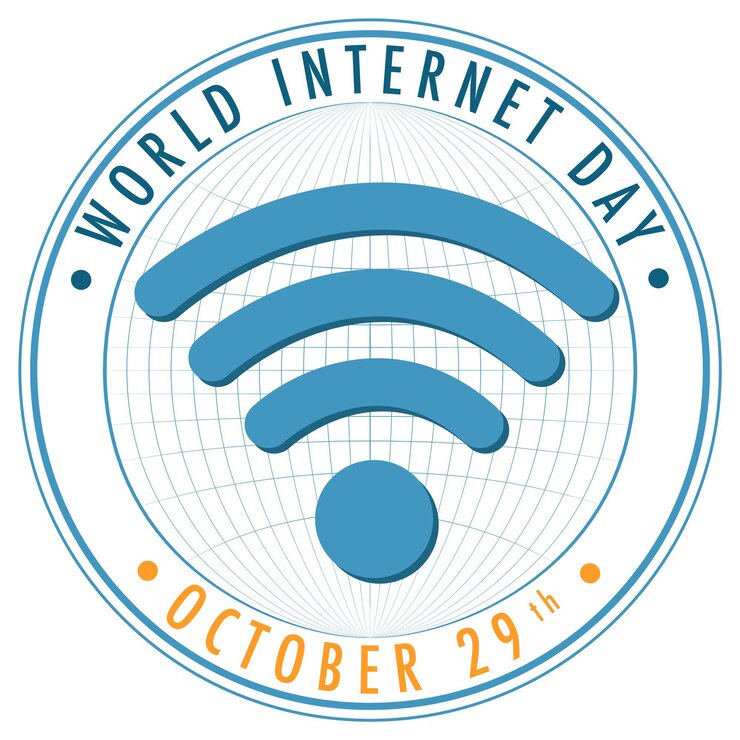 Vector gratuito diseño de banner del día mundial de internet