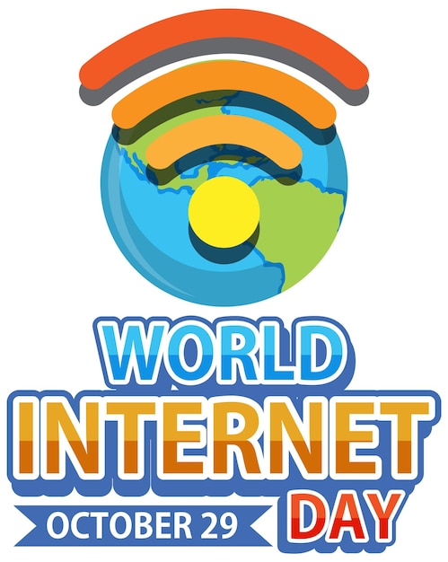 Vector gratuito diseño de banner del día mundial de internet