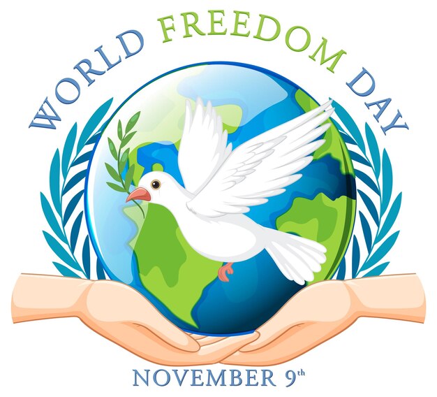 Diseño de banner del día mundial de la libertad