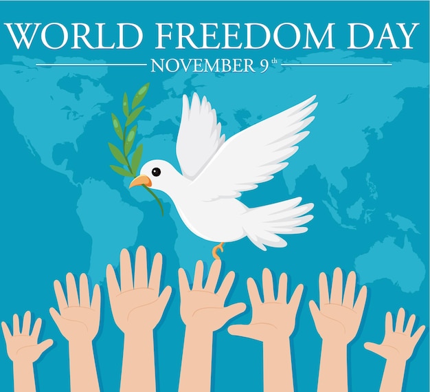 Vector gratuito diseño de banner del día mundial de la libertad