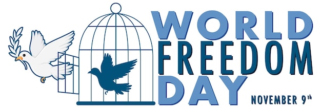 Diseño de banner del día mundial de la libertad