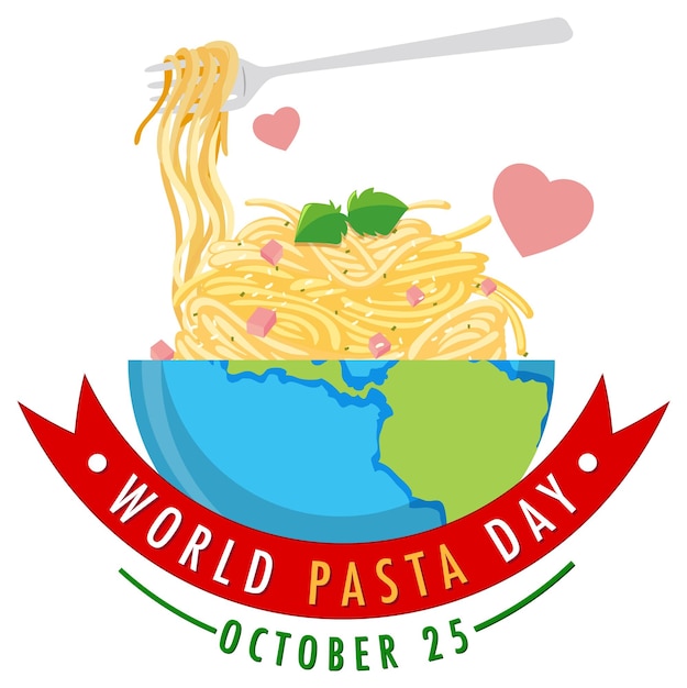 Diseño de banner del día mundial de la pasta