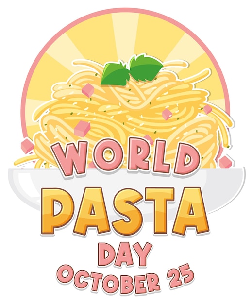 Vector gratuito diseño de banner del día mundial de la pasta