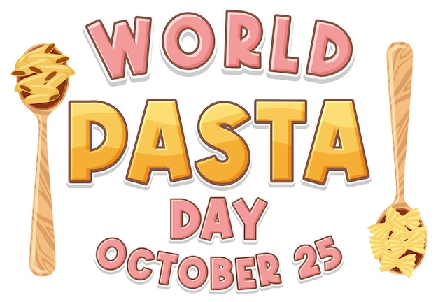 Vector gratuito diseño de banner del día mundial de la pasta