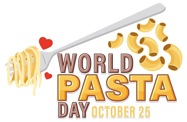 Diseño de banner del día mundial de la pasta