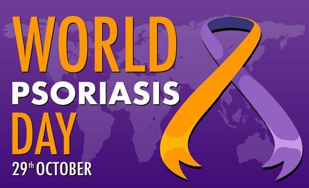 Diseño de banner del Día Mundial de la Psoriasis