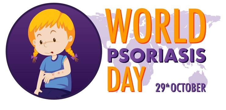 Vector gratuito diseño de banner del día mundial de la psoriasis