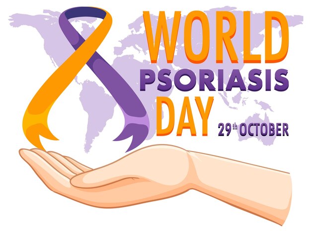 Diseño de banner del Día Mundial de la Psoriasis