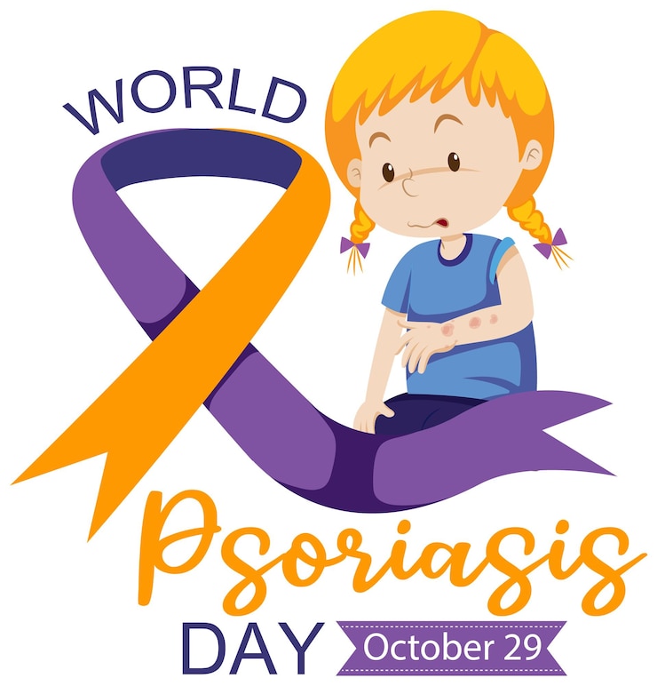 Vector gratuito diseño de banner del día mundial de la psoriasis
