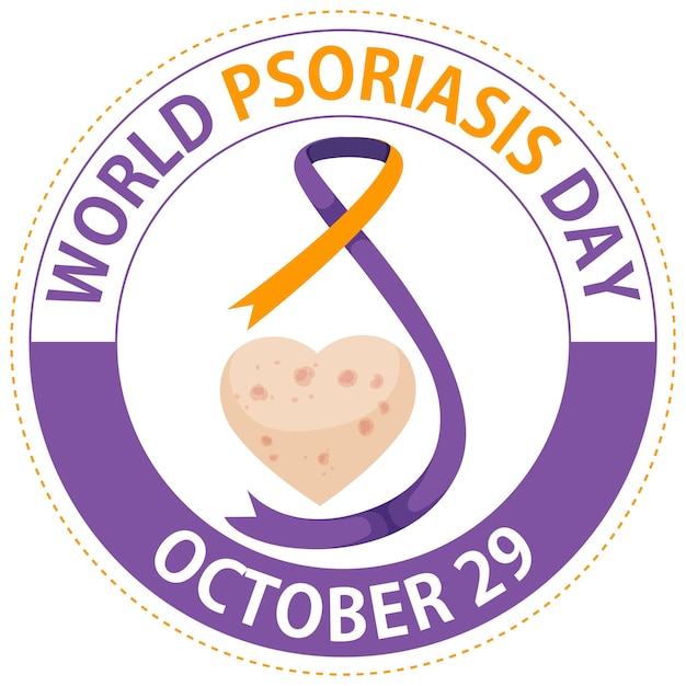 Vector gratuito diseño de banner del día mundial de la psoriasis