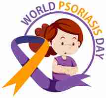 Vector gratuito diseño de banner del día mundial de la psoriasis