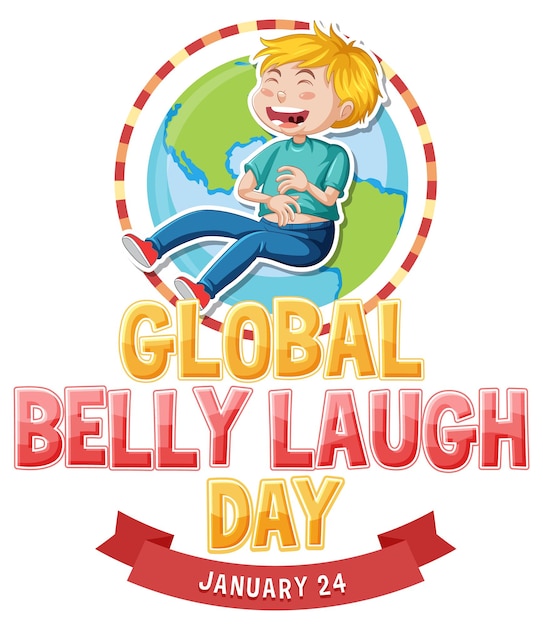 Vector gratuito diseño de banner del día mundial de la risa del vientre