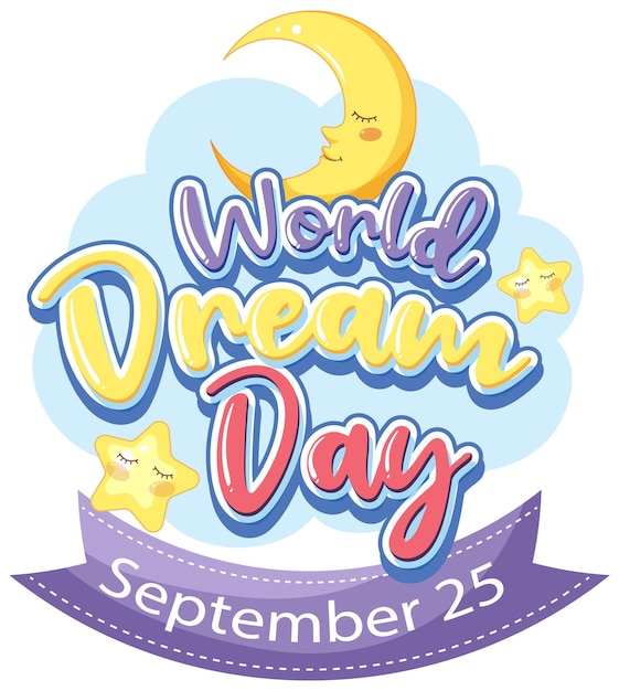 Vector gratuito diseño de banner del día mundial de los sueños