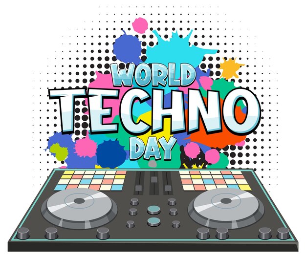 Diseño de banner del día mundial del tecno
