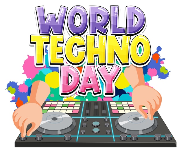 Diseño de banner del día mundial del tecno