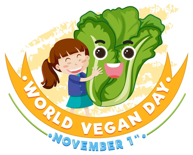 Vector gratuito diseño de banner del día mundial vegano