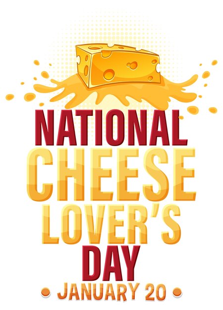 Diseño de banner del día nacional de los amantes del queso