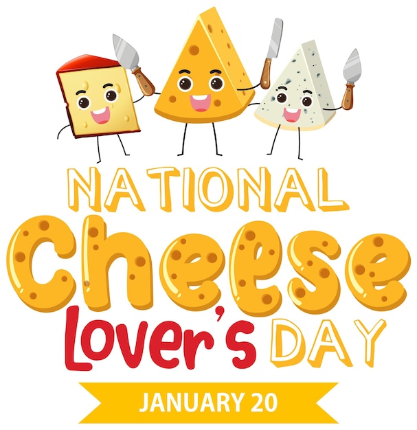 Vector gratuito diseño de banner del día nacional de los amantes del queso