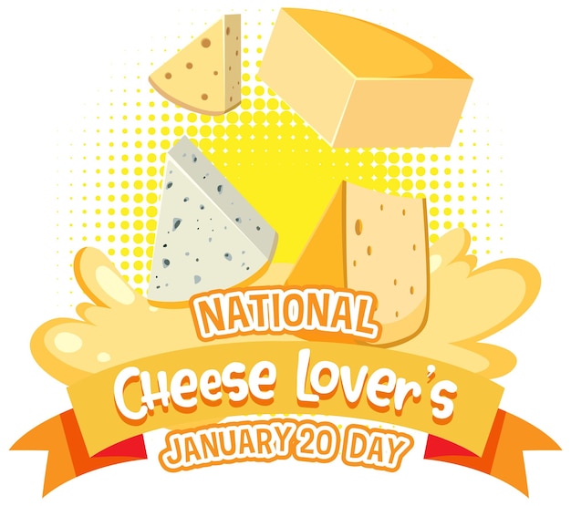 Vector gratuito diseño de banner del día nacional de los amantes del queso