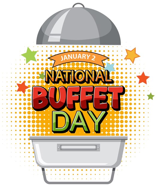 Vector gratuito diseño de banner del día nacional del buffet