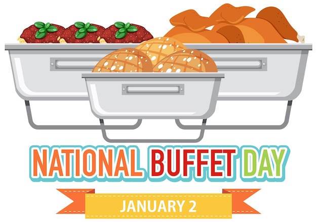 Vector gratuito diseño de banner del día nacional del buffet