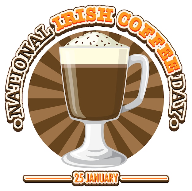 Vector gratuito diseño de banner del día nacional del café irlandés