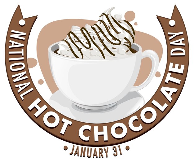 Diseño de banner del día nacional del chocolate caliente