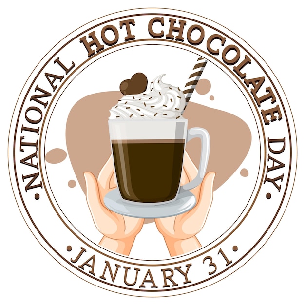 Vector gratuito diseño de banner del día nacional del chocolate caliente