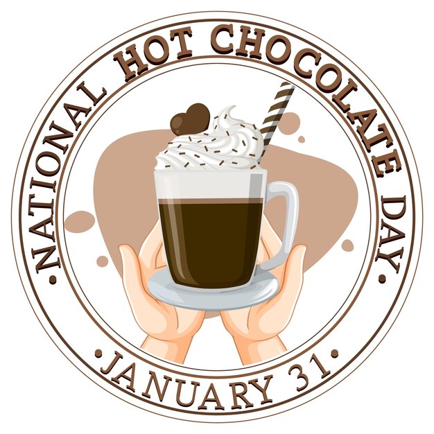 Diseño de banner del día nacional del chocolate caliente