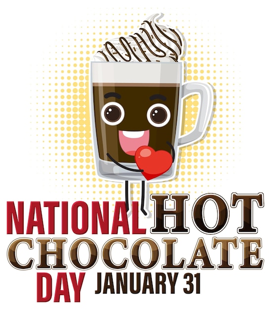 Diseño de banner del día nacional del chocolate caliente