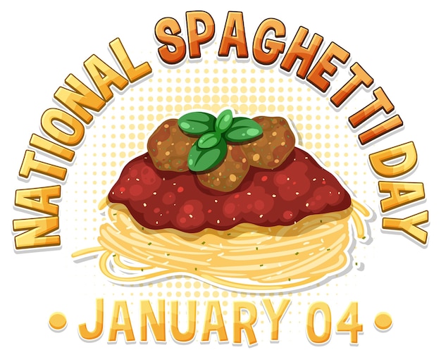 Vector gratuito diseño de banner del día nacional del espagueti