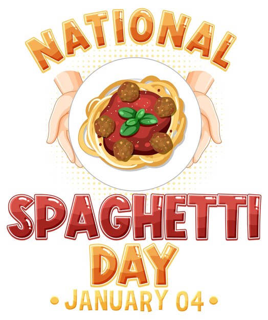 Diseño de banner del día nacional del espagueti