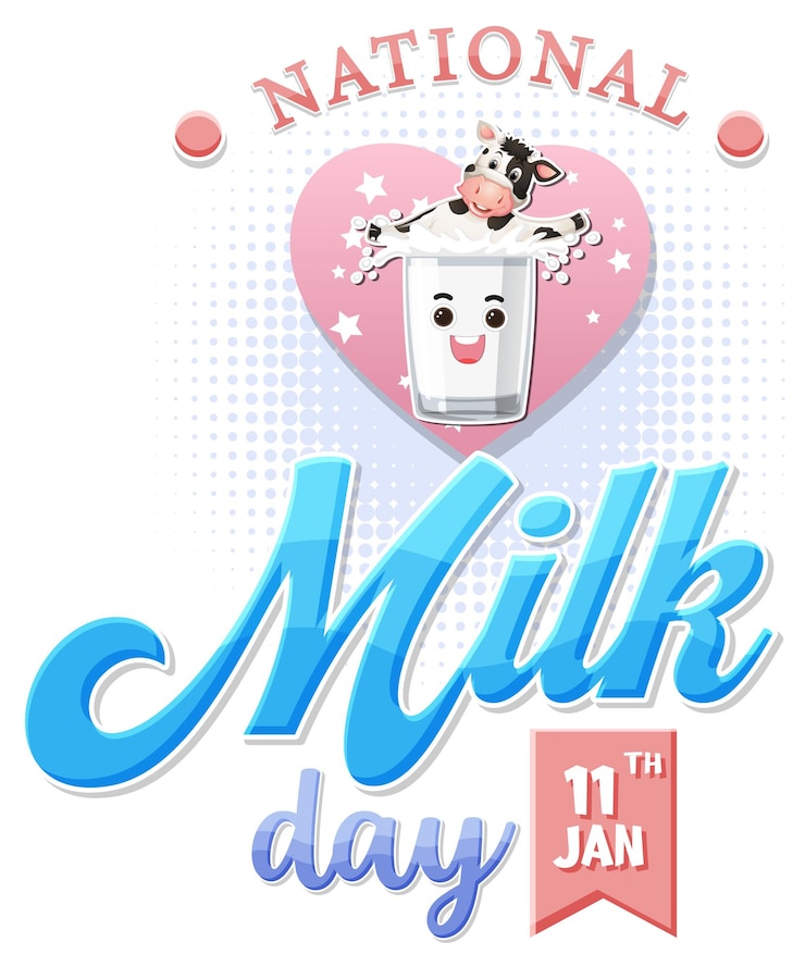 Vector gratuito diseño de banner del día nacional de la leche