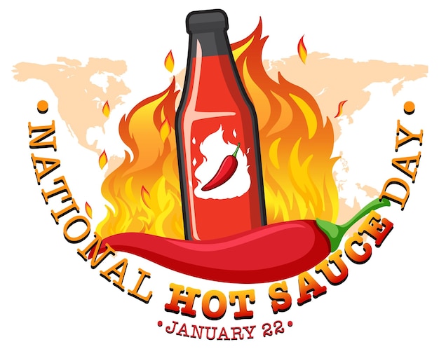 Diseño de banner del día nacional de la salsa picante