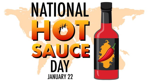 Diseño de banner del día nacional de la salsa picante