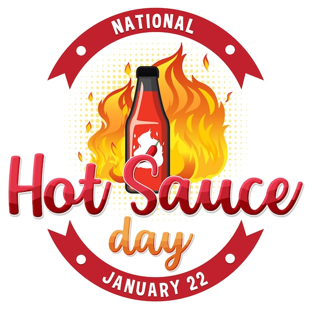 Vector gratuito diseño de banner del día nacional de la salsa picante