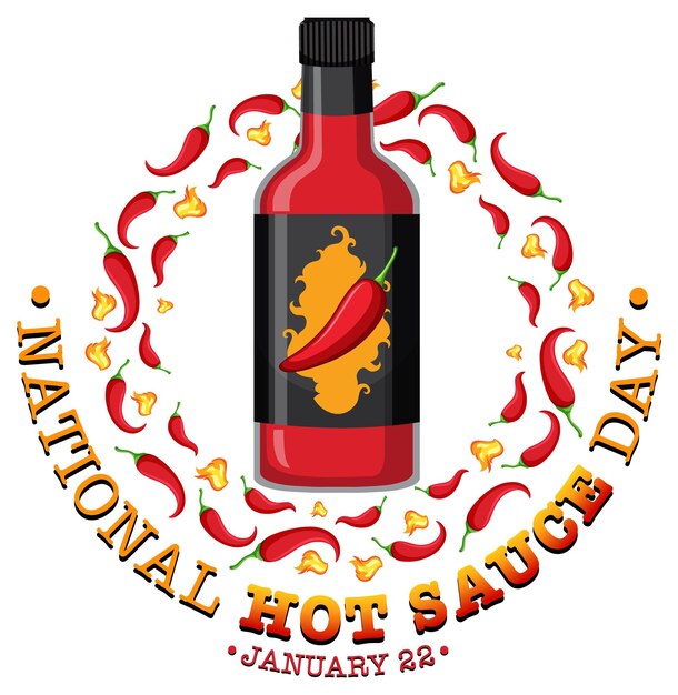 Diseño de banner del día nacional de la salsa picante