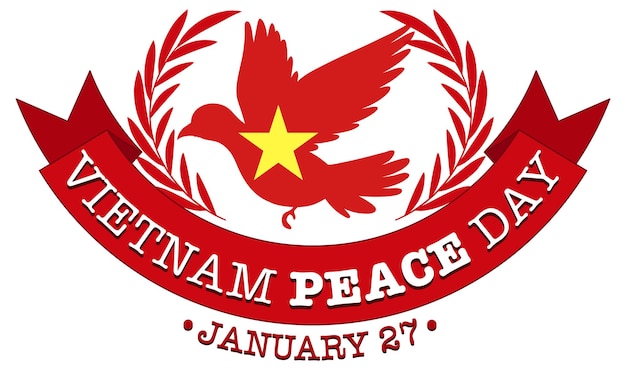 Vector gratuito diseño de banner del día de la paz de vietnam