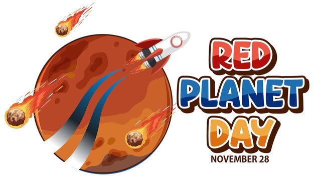 Diseño de banner del día del planeta rojo