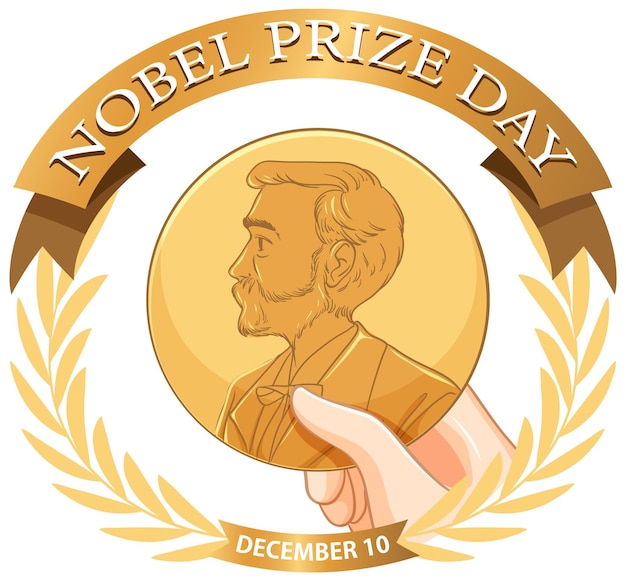 Diseño de banner del día del premio nobel