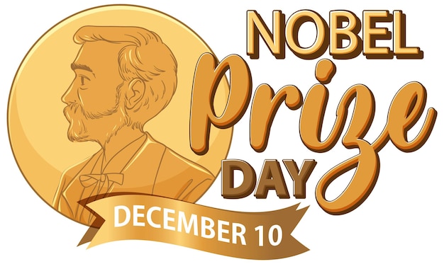 Diseño de banner del día del premio nobel